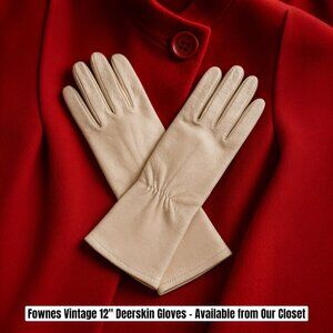 ✨ Vintage Fownes Genuine Deerskin Gloves – Size B (Small) – Washable, Ultra-Soft
